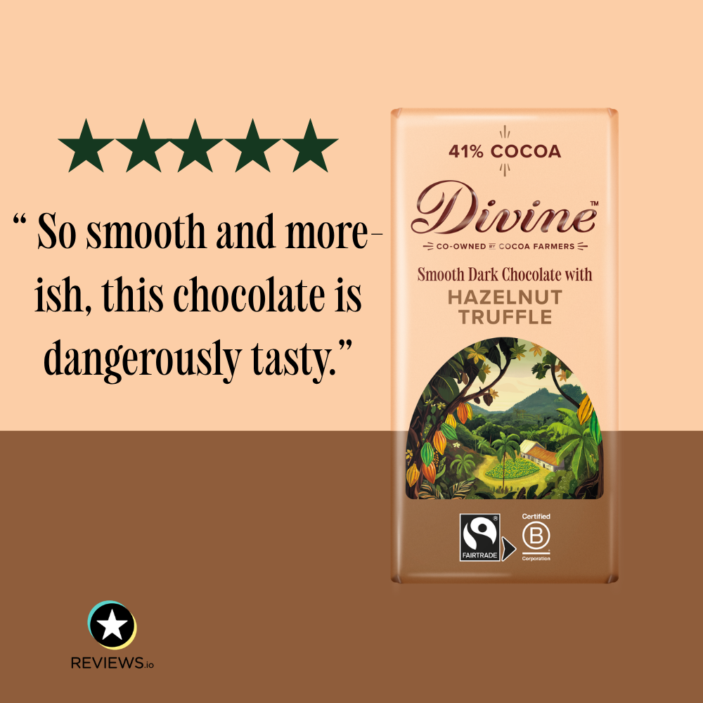 Divine Dark Chocolate with Hazelnut Truffle 90g