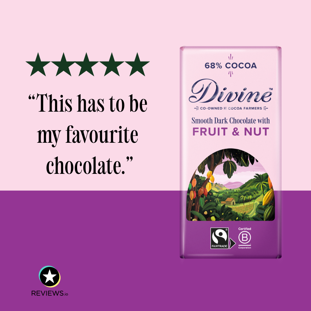 Divine 68% Dark Chocolate with Fruit & Nut 90g