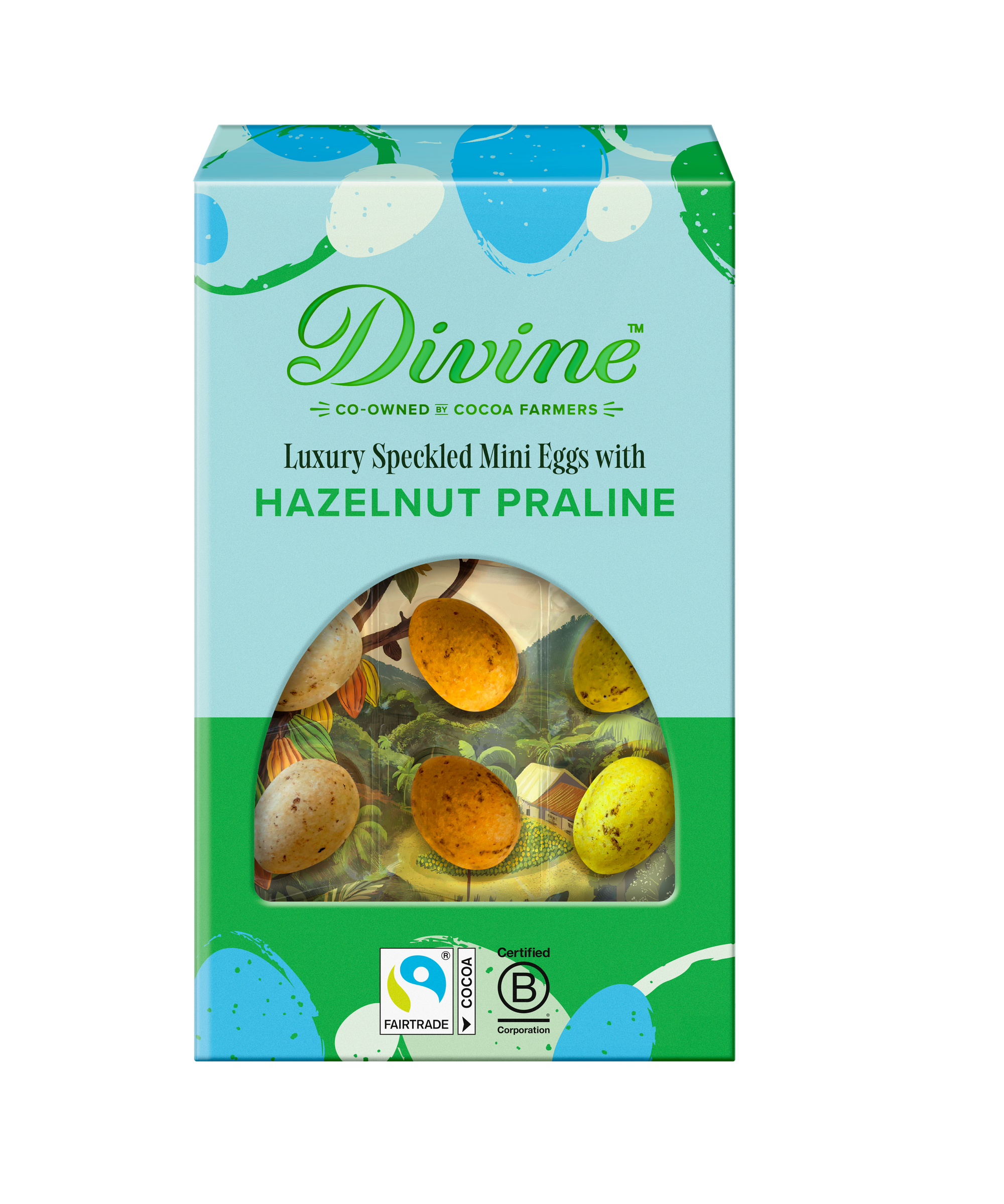 Luxury Milk Chocolate Speckled Mini Eggs with Hazelnut Praline 150g