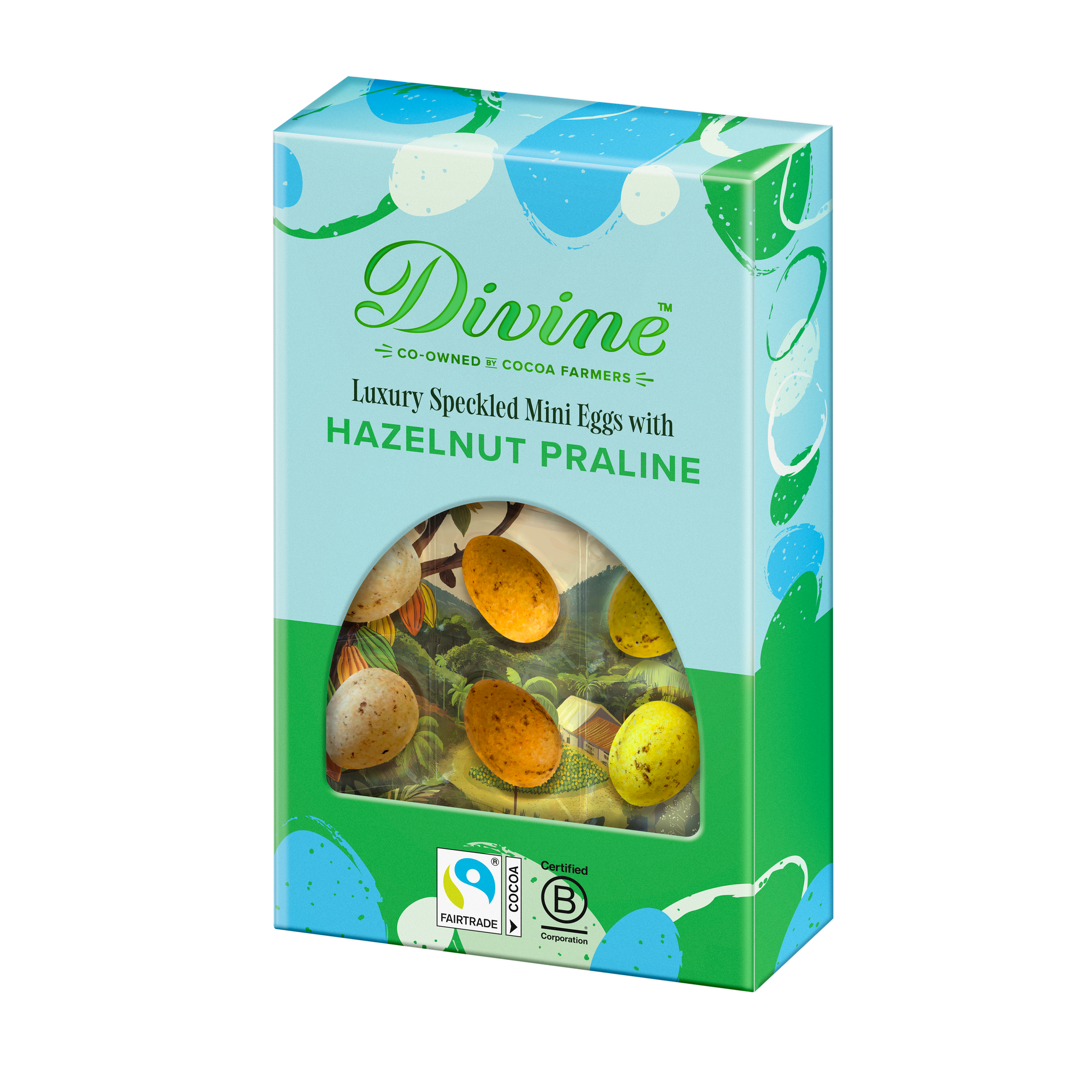 Luxury Milk Chocolate Speckled Mini Eggs with Hazelnut Praline 150g