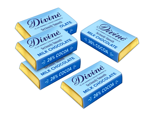 100 X Divine Milk Chocolate Mini Bars
