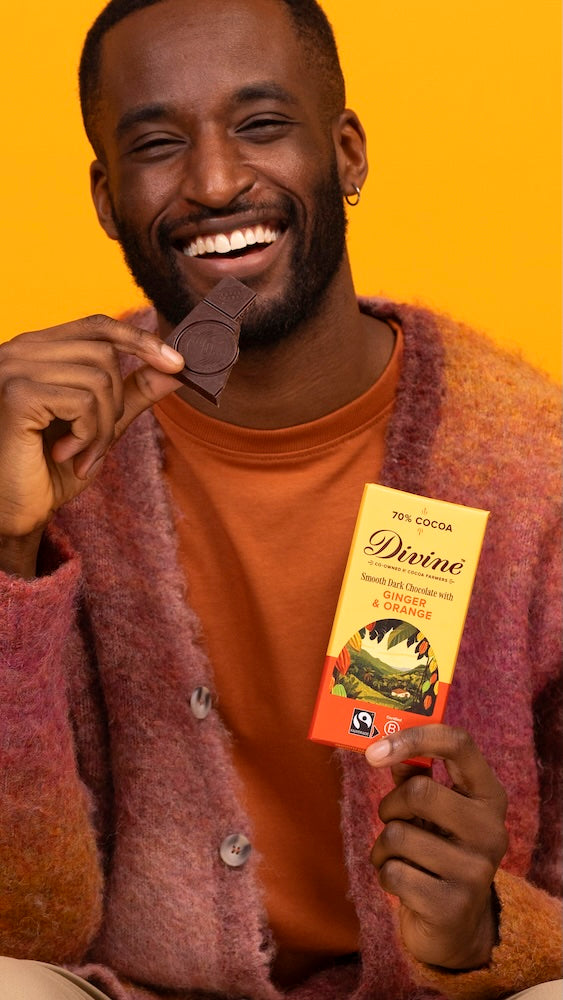Divine 70% Dark Chocolate with Ginger & Orange