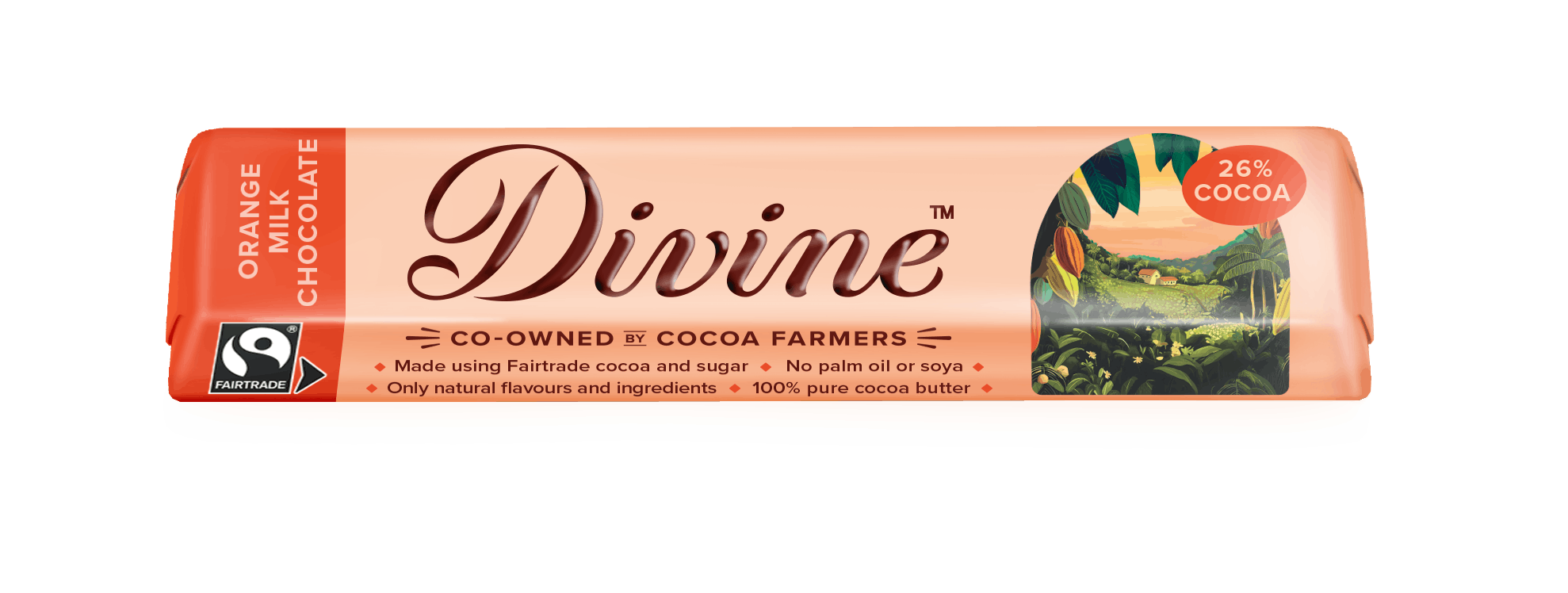 30 x Divine Orange Milk Chocolate 35g