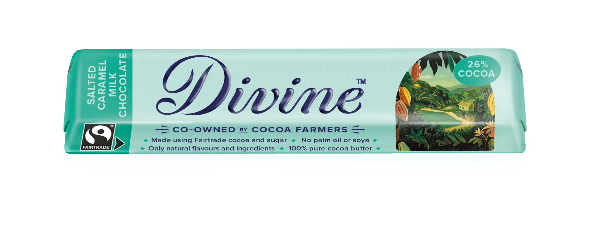 30 x Divine Salted Caramel Chocolate Bar 35g