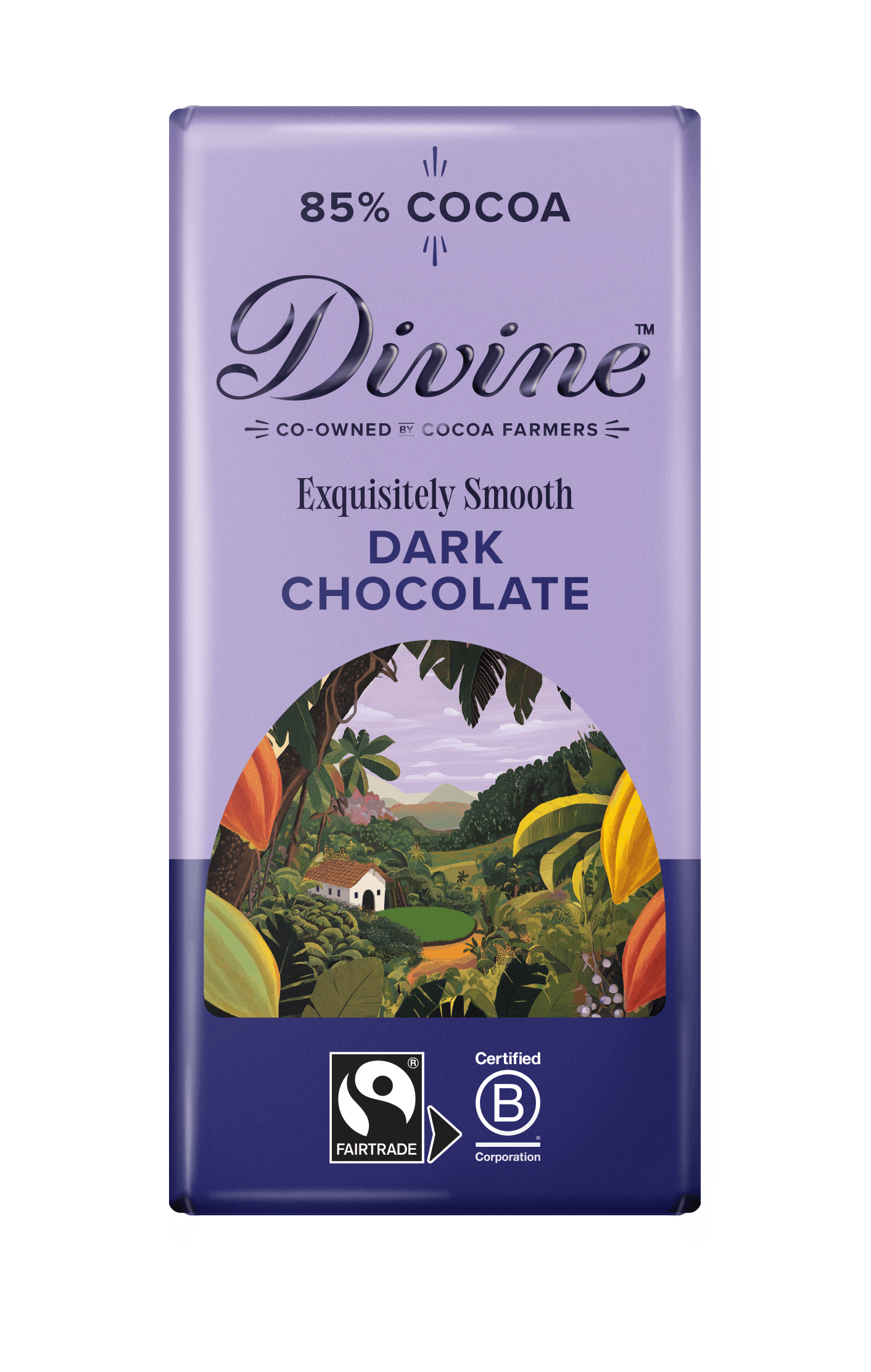 Divine 85% Dark Chocolate bar - 90g