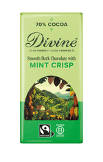 Divine 70% Dark Chocolate with Mint Crisp 90g