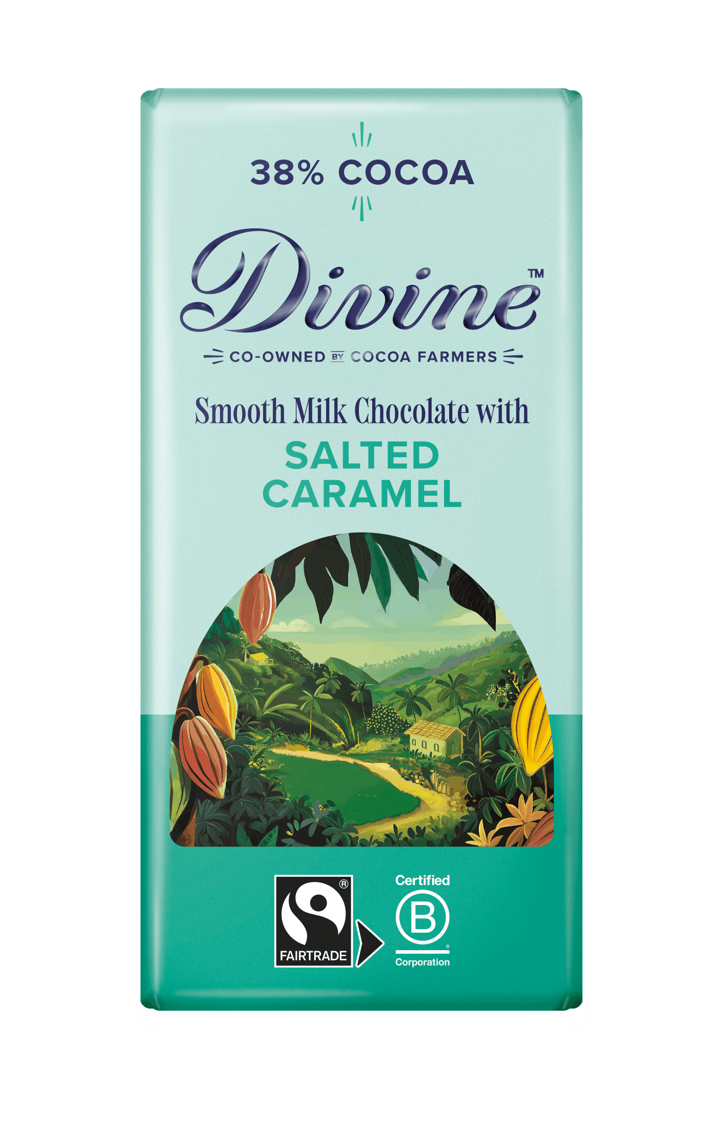 Divine 38% Milk Chocolate Salted Caramel 90g