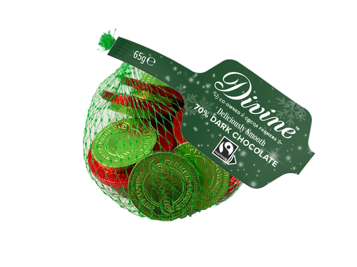 Divine 70% Dark Chocolate Coins