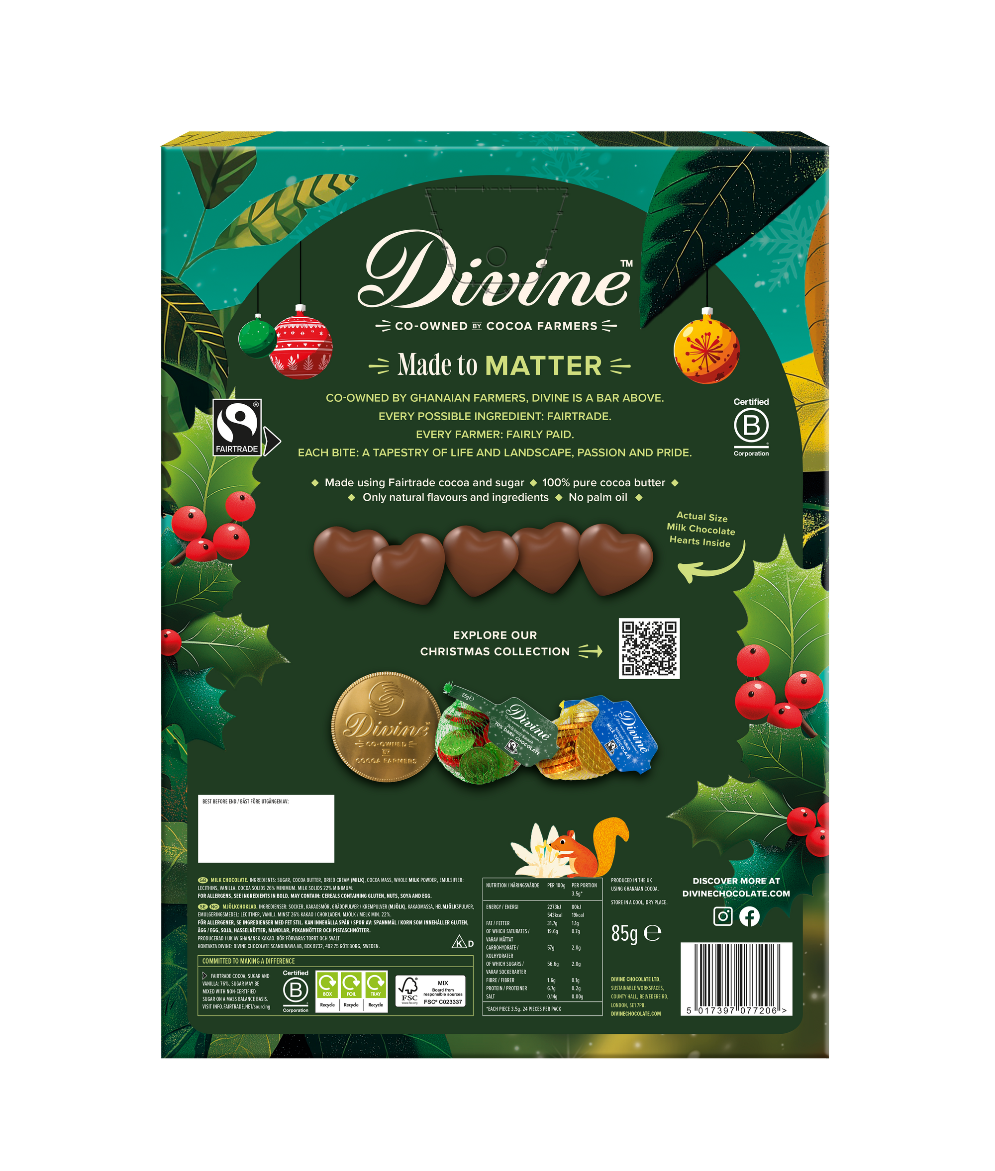 Divine Milk Chocolate Advent Calendar 85g x 12