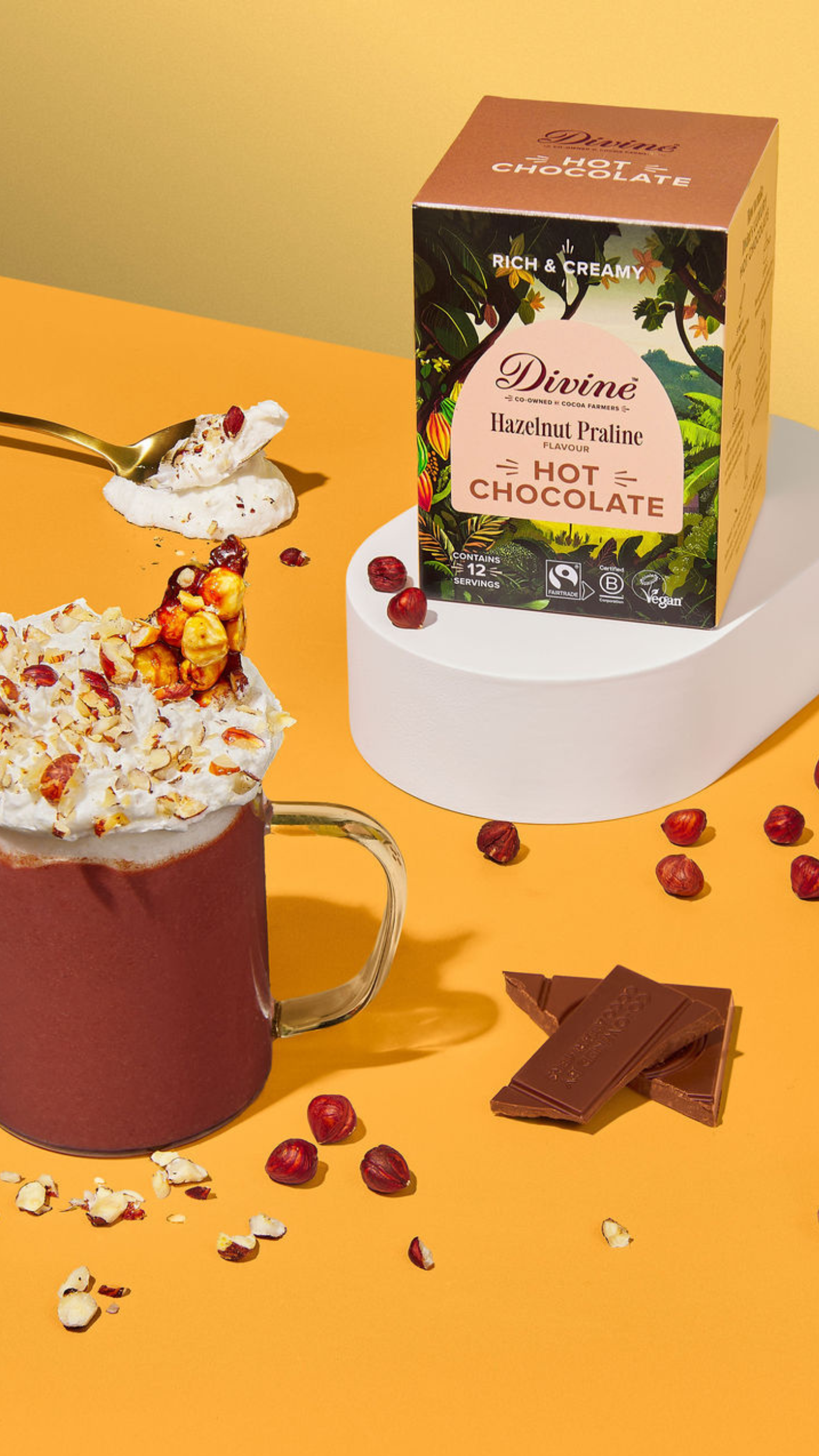 Divine Hazelnut Hot Chocolate 250g