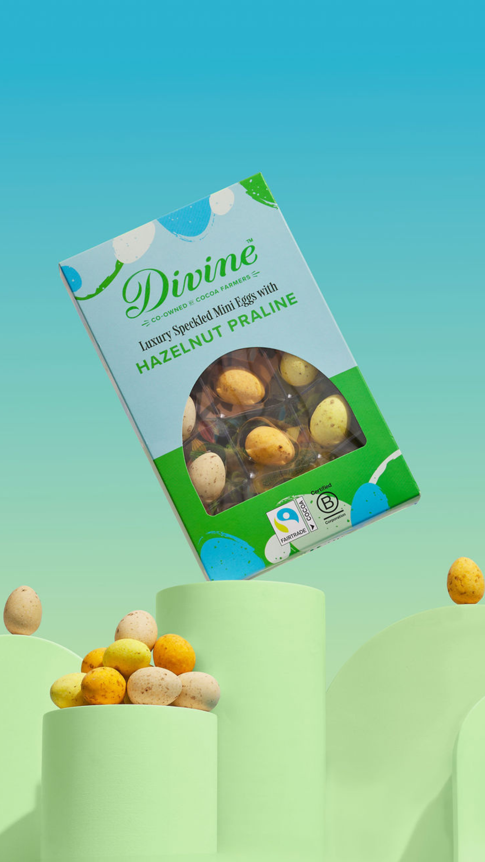 Luxury Milk Chocolate Speckled Mini Eggs with Hazelnut Praline 150g