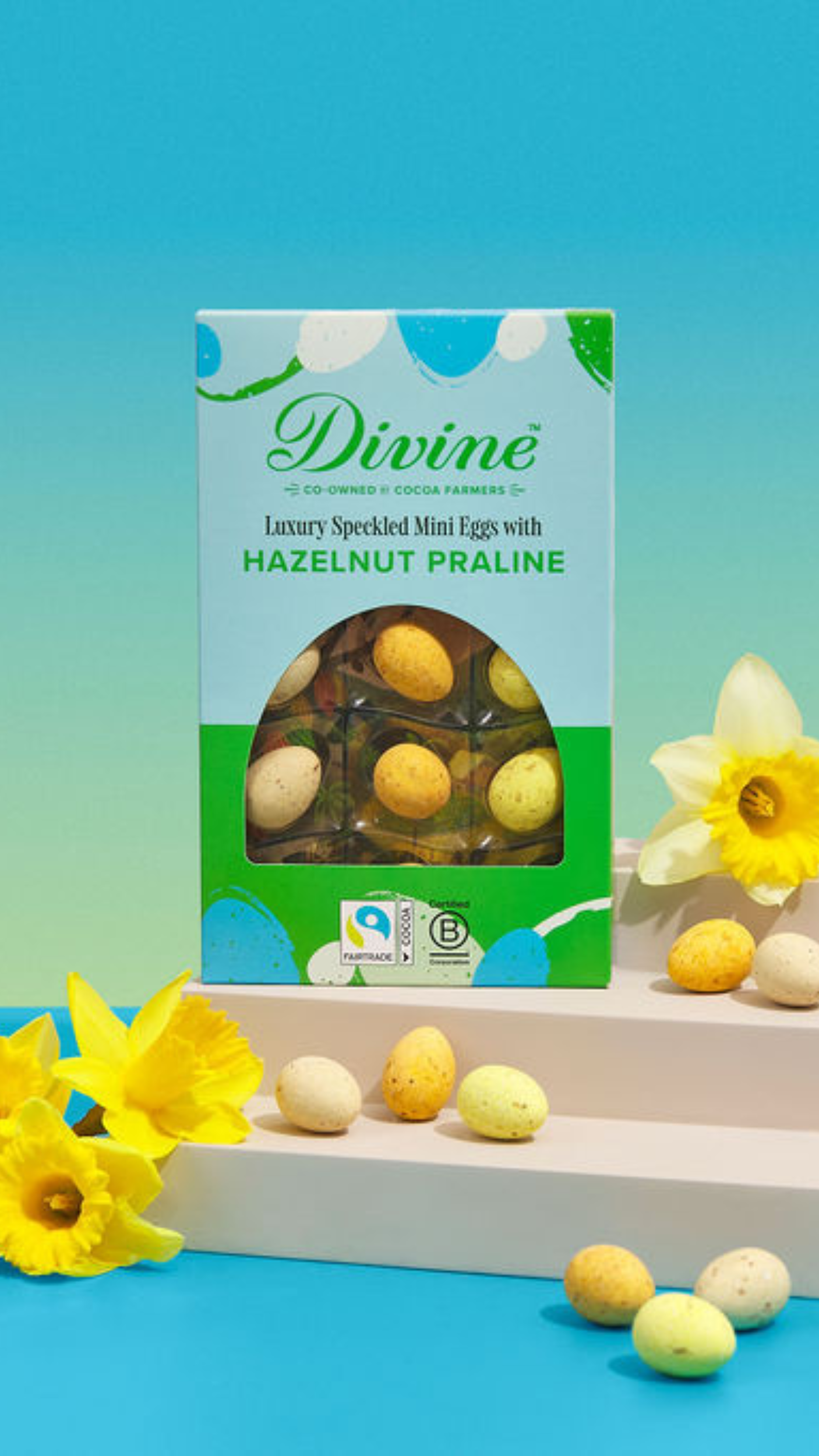 Luxury Milk Chocolate Speckled Mini Eggs with Hazelnut Praline 150g